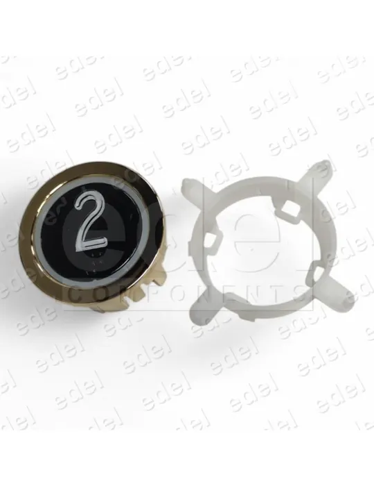 BOUTON EDEL REGLETA DORADO LUM. ROUGE 2