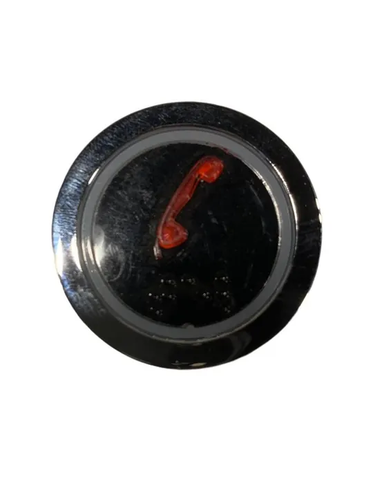 BOUTON EDEL BARRETTE CHROMÉE NON LUMINEUX TÉLÉPHONE