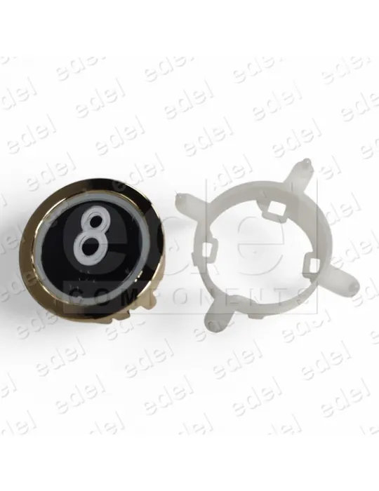 BOUTON EDEL REGLETA DORADO LUM. BLEU 8