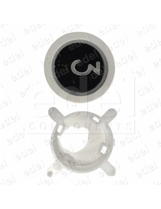 BOUTON EDEL REGLETA WHITE LUM. ROUGE 3